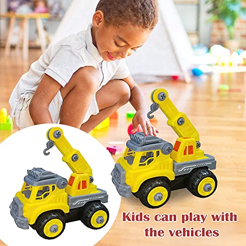 Image of FunBlast Power Crane Truck Construction Building Toy - DIY Assembling Vehicles Toys with Screwdriver for Kids, STEM Toys for Children, Building Automobile Toy for 3+ Years Old Kids, Boys, Girls
