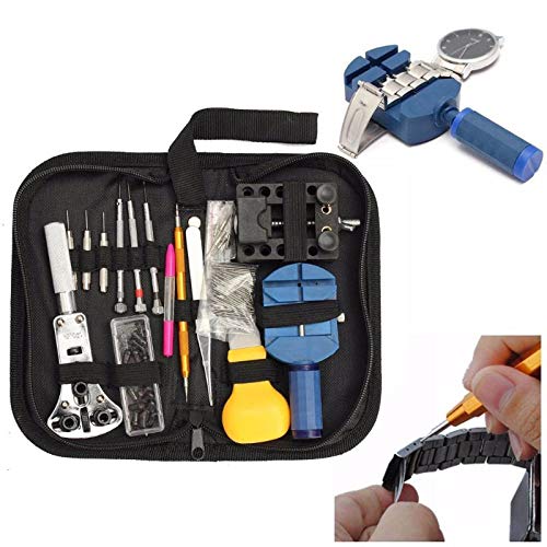 144pcs Uhr-Reparatur-Set Werkzeug-Uhr-Kasten-Set, Öffnungs-Hebel-Tool zum Entfernen Pin Link-Federsteghalter Uhr-Reparatur-Werkzeug