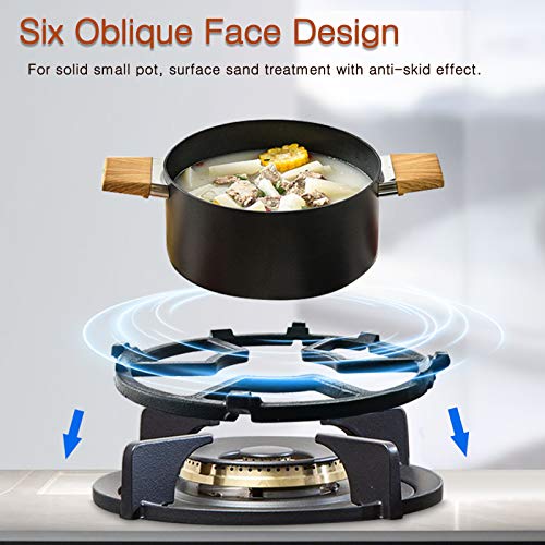 Wok Ring,Universal Non Slip Black Carbon Steel Wok Stove Rack for Kitchen Wok Support Ring Cooktop Range Pan Holder Stand Stove Rack Milk Pot Holder for Gas Hob - Gas Stove Accessories
