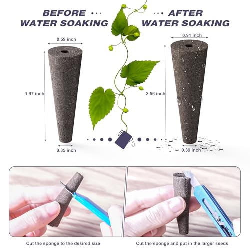 176-PCS-Hydroponic-Pods-for-Aerogarden-Grow-Anything-Seed-Pod-Kit-with-60-Grow-Sponges-12-Grow-Baskets-24-Grow-Domes-60-Labels-6-AB-Plant-Food-1-Cup-Compatible-with-Hydroponics-Growing-System 176 PCS Hydroponic Pods for Aerogarden Grow Anything Seed Pod Kit with 60 Grow Sponges 12 Grow Baskets 24 Grow Domes 60 Labels 6 AB Plant Food 1 Cup Compatible with Hydroponics Growing System