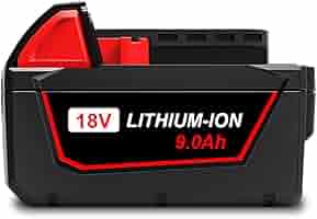 Amazon.com: 18V 9.0Ah High Capacity Battery for Milwaukee