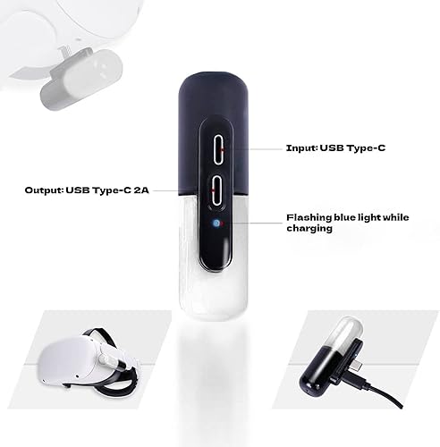 Miniatura 3 de UPREAL Capsule Power Bank for OculusMeta Quest 2 Accessories - Ultra Lightweight Portable Battery Pack Compatible with Oculus Elite Strap - Extra 2