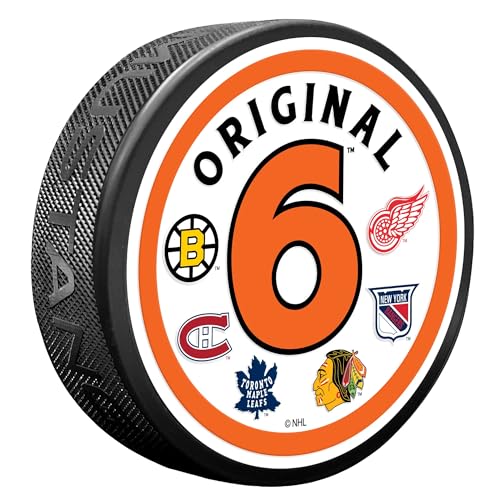 Sports Decor Round Textured Hockey Puck - Original 6