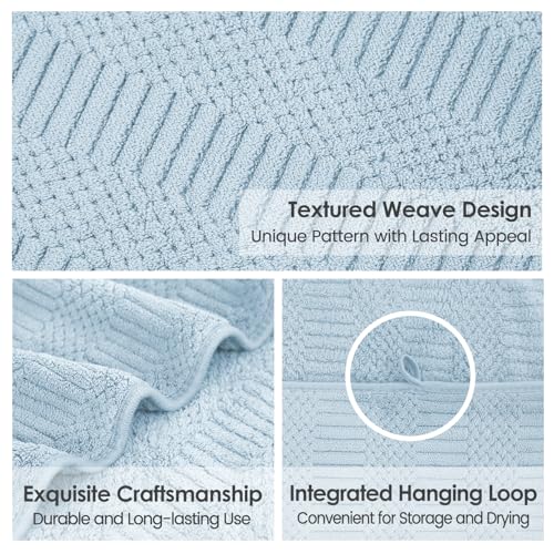 JML Microfiber Bath Towels, Light Blue, 30" x 60", 2 Pack by JML - Used condition - Image 3