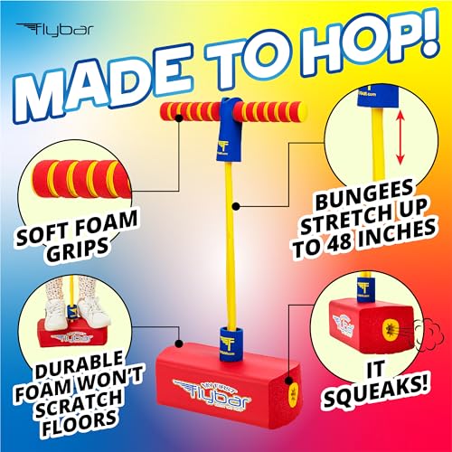 Image of Flybar My First Foam Pogo Jumper for Kids Fun and Safe Pogo Stick for Toddlers,Durable Foam and Bungee Jumper-for Ages 3-and up,Supports up to 250lbs (Red),(Pack of 6)