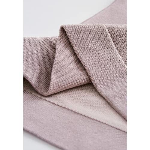 Image of CHICWISH Women's Mock Neck Satin Spliced Bubble Sleeves Knit Top