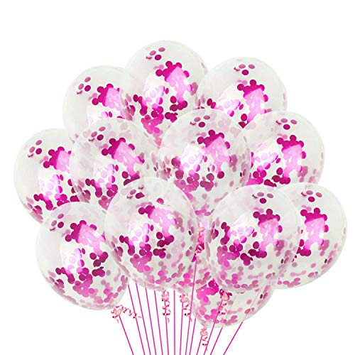 Image of Party Propz Rubber Pack Of 50 Pcs Pink Confetti Balloons For Girls Birthday Decoration /Birthday Decoration