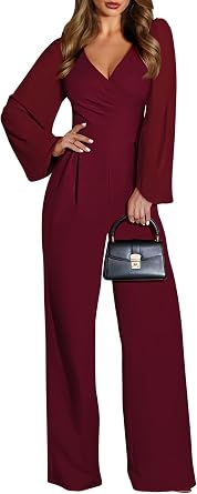 Pink Queen Elegant Jumpsuits For Women Dressy Formal Work Party Outfits