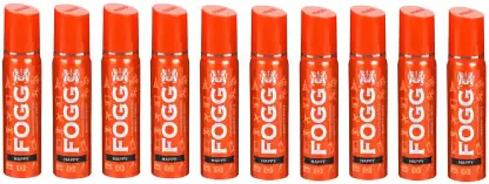 FOGG Men & Women Happy Mobile Pack Deo 25Ml Each (Pack Of 10) Fresh Scent Deodorant Spray - & (250 Ml, Pack Of 10)-image-36