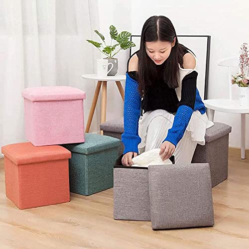 Pouf tabouret avec rangement pliable et cube de siège compact - 3