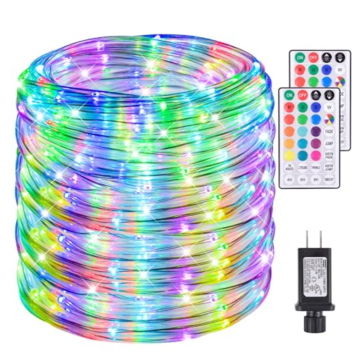 Nazuwke 200Ft Rope Lights Outdoor, 18 Colors Changing 610 LED String Lights Plug in with Remote...