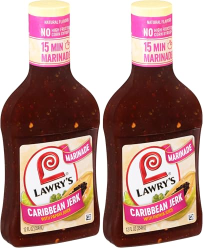Lawry's Caribbean Jerk with Papaya Juice Marinade, 12 fl oz (Pack of 2)