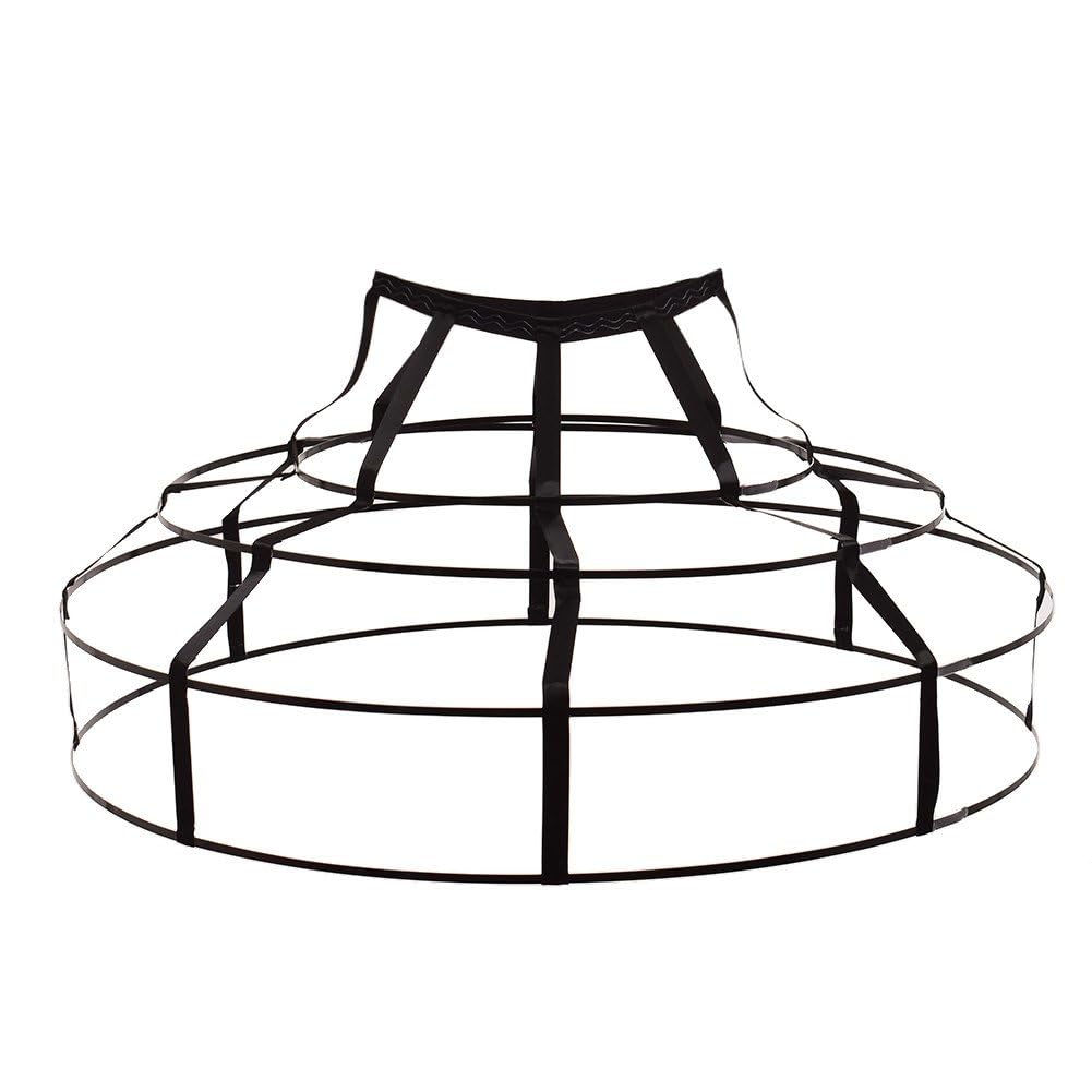 Graceart Women's Black Hoop Skirt Petticoat Pannier Cage Skirt