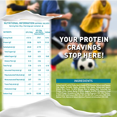 MuscleBlaze High Protein Muesli, Fruits & Nut, 18 g Protein, with