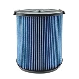 Cartridge Filter Compatible with CRAFTSMAN CMXZVBE38751 Fine Dust Wet Dry Vac Filter for 5 to 20 Gallon Shop Vacuums, Blue And Black (9-38751)