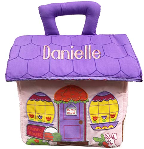 Pockets Of Learning Personalized Fabric Bunny House, Soft Play Set For Toddlers And Children, Cloth Activity, Pretend Play Toy #TOP1