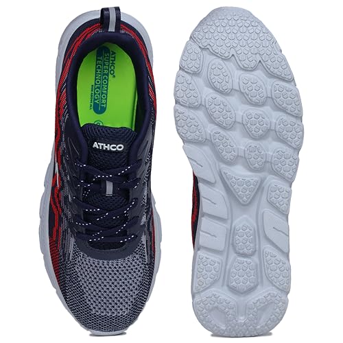 Image of ATHCO mens Magnet Running Shoes for Man Comfortable Men's Sports Shoes with Memory Foam Cushioned Insole Sports Shoes for Men Running Walking Lightweight Gym Shoe for Men Comfortable Stylish & Casual Walking Shoe for Man Anti Slip Gym Footwear