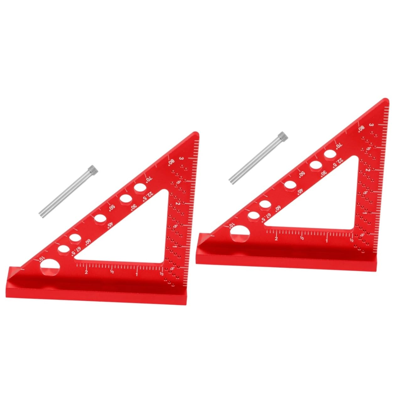 2 Pezzi Righello per Misurazione Strumento Portatile Falegnameria Precisione Alta e Design Compatto per Utilizzo Professionale e Hobbistico