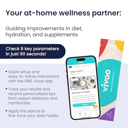Image of Vivoo | The #1 Urine Test Strips & Keto Strips with App | Advanced Home Tracking for Nutrition, Ketones, Hydration, pH, and More | 1 Month / 4 Test