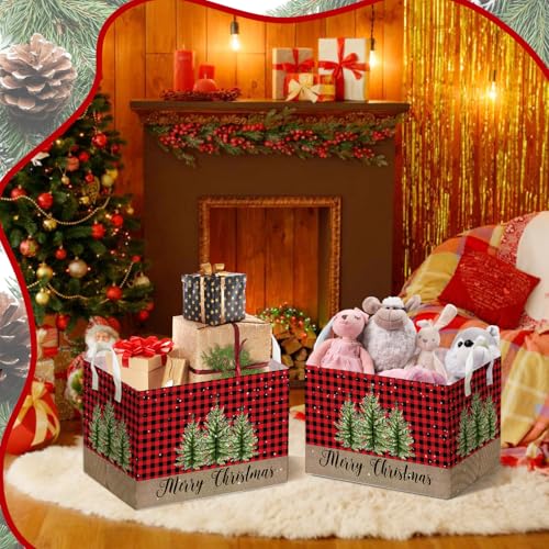Image of Merry Christmas HOLA Storage Basket, Snowman Waterproof Storage Box, Toy and Clothes Storage Box for Boys and Girls, Santa Christmas Gifts for Nursery, Christmas Winter Party Decoration Storage Cube