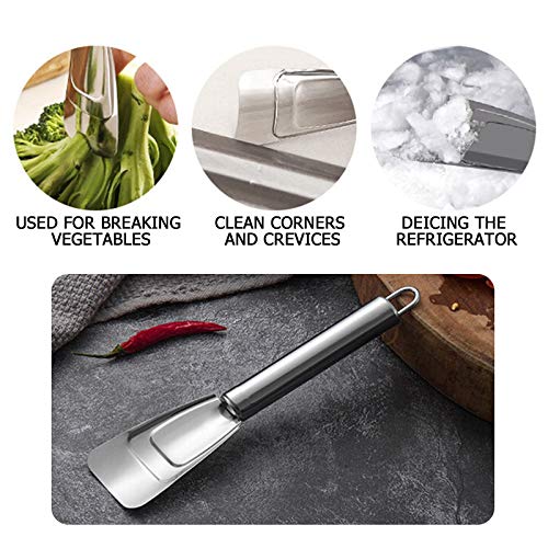 Pá de gelo de aço inoxidável WinnerEco, pacote com 4 colheres de gelo para cubos de gelo, colheres d