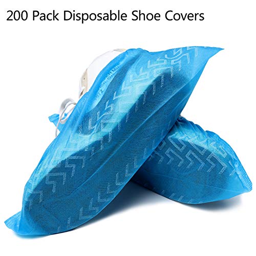 Amazqi Shoe Covers Disposable, 200 Pack (100 Pairs) Non-Woven Booties for Shoe Covers Non Slip Durable Shoes Covers for Indoor Home, Floors,Carpet and Shoes Protector Covers - Thumbnail 5
