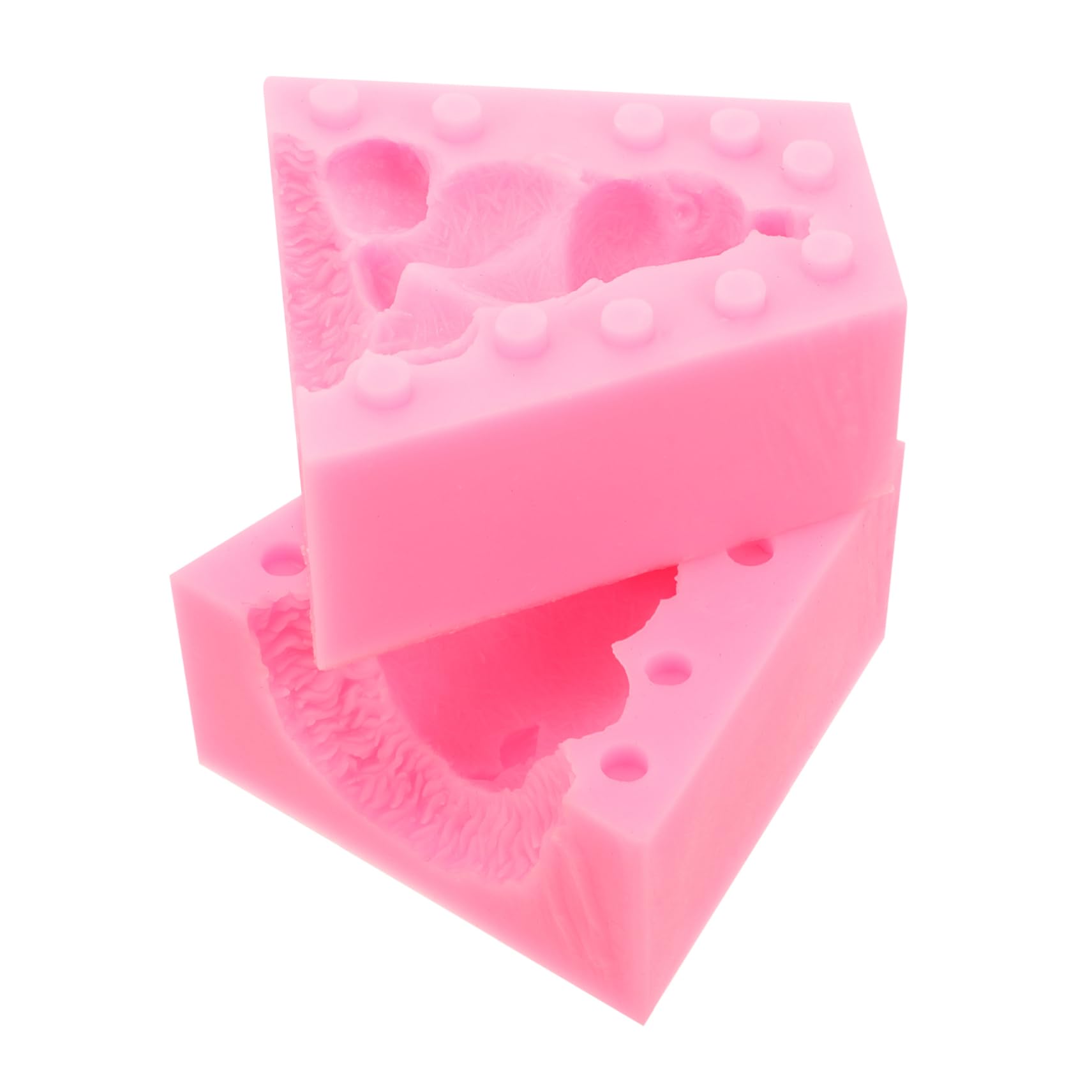 VILLCASE 4 Sätze Gießform Aus Silikon Pralinenformen Pralinen Form Bratentopf Seifenform Gipsform Würfelform Elefantenform Aus Silikon Silikonform Selber Machen Kieselgel Rosa 2 Stück * 4
