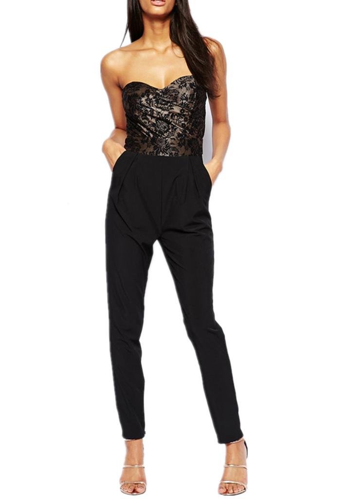 Cfanny Women's Black Jumpsuit S-2XL