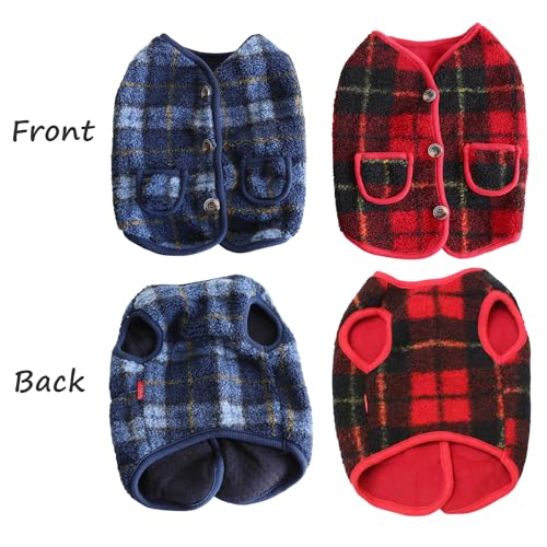 BT Bear Fat Dog Clothes,Dog Big Chest Polar Fleece Pet Winter Warm Coat Jacket for Cats Small Dogs Medium Dogs Pug French Bulldog (S,Dark Blue) - Image 3