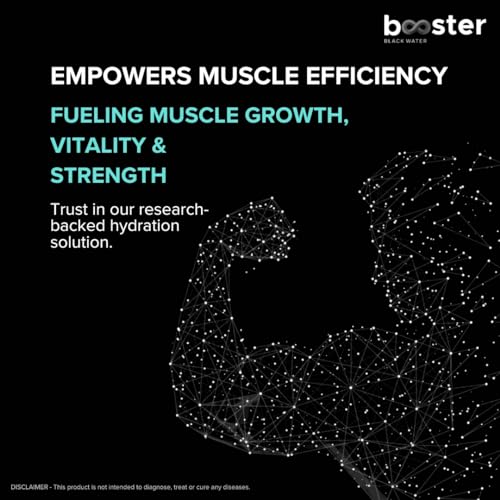 Image of Booster Black Alkaline Drink | Superior Hydration With Infused Essential Minerals | 8+ pH Alkaline (500 ML Each Can) Better than Bottled Water & Mineral water(Pack of 12)