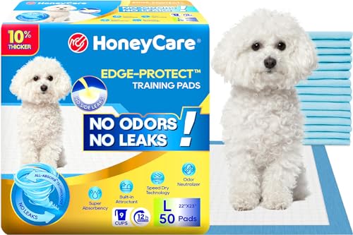 HoneyCare Edge Protect All Absorb Large Training Pads, 22x23, 50ct