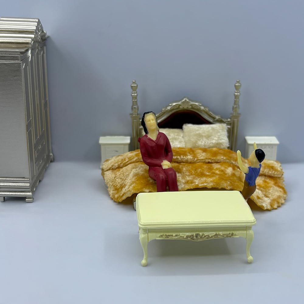 14 Pcs 1/25 Scale Miniature Figures,Mini Figures,Dollhouse People, Mini People for Diorama Project, Landscape Projects, Miniature Dollhouse, Train Layout,House scences, School Project