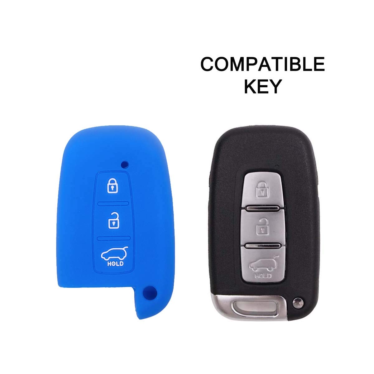 ontto Guscio Cover per Chiave Telecomando Auto Adatto per Hyundai Elantra i20 i30 i40 IX20 IX35 Santa Fe Veloster Kia Sportage Picanto Soul Coprichiave in TPU Custodia Protettivo Portachiavi-Rosso