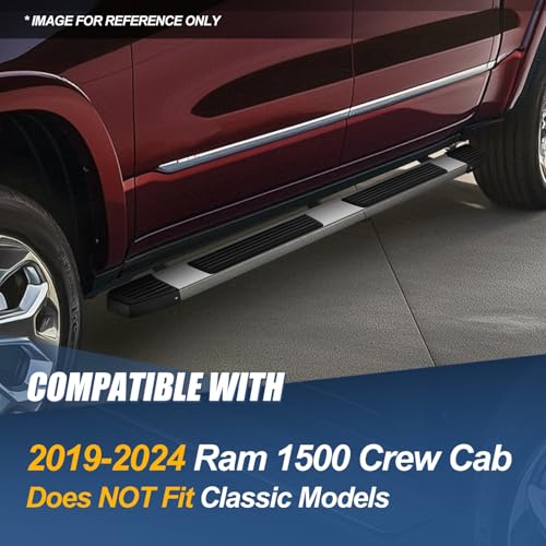 Estribos laterales de 6 pulg para Dodge Ram 1500 2019-24 miniatura 7