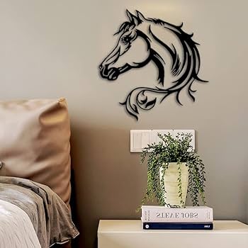 Amazon.com: JILIP Horse Head Metal Wall Art Signs, Home 3D