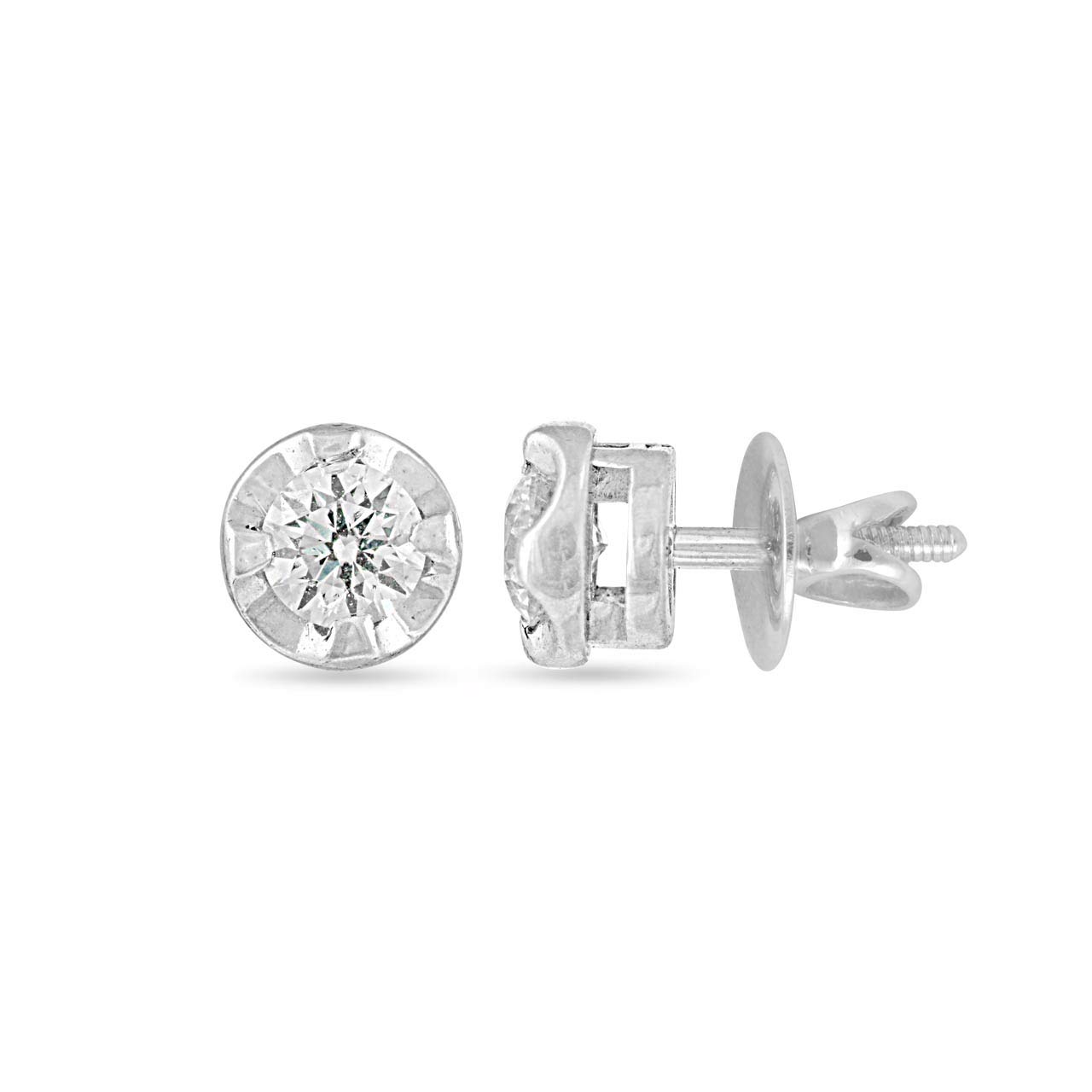 Naissha Jewels 18k (750) Silver Crown Earring