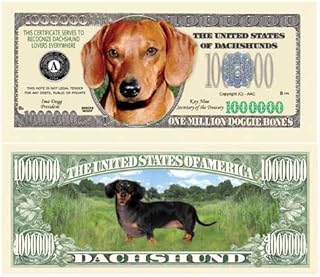 Dachshund Million Dollar Bills - Pack of 5 - Best Gift For Weiner Dog Lovers
