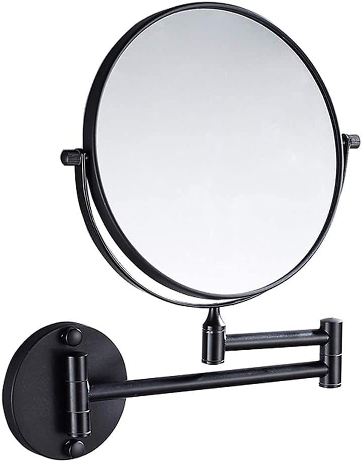 Miroir de maquillage mural avec grossissement 3x et bras pivotant de 8 pouces pour chambre