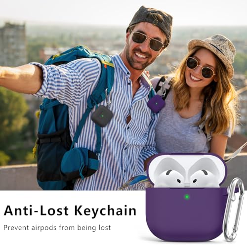 Image of Ljusmicker for AirPods 4 Case 2024 with Cleaner Kit,Dark Purple