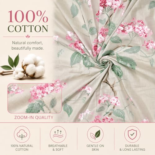 Image of Clasiko Cotton Sheer Curtain Set of 2 | 54x60 Inches /5 Feet | Linen Texture | Rose Blush | 40% Light Filtering | 54x60 Inches | Printed Window Curtain for Living Room, Bedroom