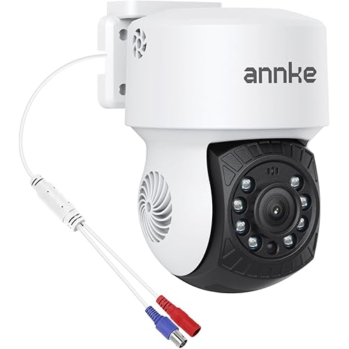 ANNKE 1080P 2MP AHD CCTV Home Surveillance Dome PT Wired Camera with 350° pan and 90° tilt, 100ft IR Night Vision, IP65 Weatherproof Security Add–On Cam for Outdoor Use, Wide Compatibility - APT200
