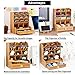 Marbrasse Wooden Desk Organizer, Multi-Functional DIY Pen Holder, Organizer for desk, Desktop Stationary, Easy Assembly, Home Office Art Supplies Storage with Drawer (B11-Cherry Color)