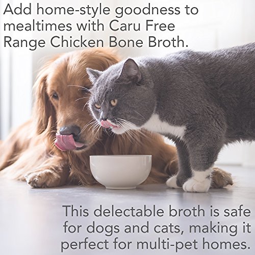 Caru Free Range Chicken Bone Broth For Dogs And Cats, Moistens Dry Food Or Pour Over Freeze Dried Raw Food, Grain And Gluten Free, Non-Gmo Ingredients (1.1 Lbs) #TOP5