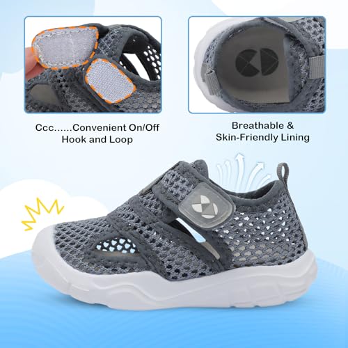 Centipede Demon Toddler Sandals for Boys Girls Qucik Dry Kids Water Sandals Outdoor Breathable Aqua Shoes Lightweight Summer Barefoot Shoes for Swim Pool Beach4