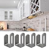 Aogigigio Under Cabinet Cutting Board Holder - 4 Pcs Cutting Board Holder Pot Lids Rack Storage Stainless Steel Under Shelf Counter Chopping Board(Grey)