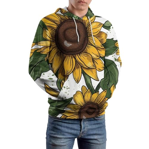 Sweatshirt Feuille de Tournesol Idéal pour Vos Sorties Décontractées
