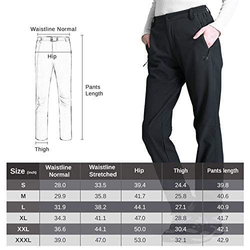 Camel Crown Womens Softshell Pants Fleece Lined Waterproof Windproof Ski Snow Insulated Hiking Hunting Trousers Black Xxxl #TOP5