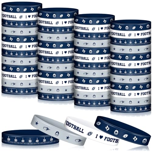 Ferreve JOY-FERREVE-472 60 Pcs Football Wristband Silicone Bracelets Plays Motivational Bracelets For Adults Sport Football Party Favors Birthday Accessories Fan Gifts cover