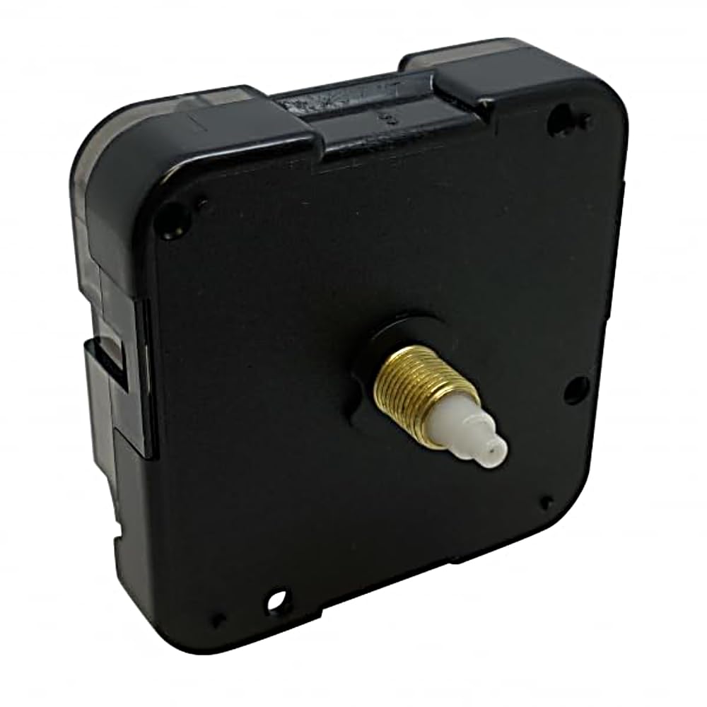 Dans Clock Shop Black New Or Replacement Battery Operated Ticking And Silent Japanese Quartz Mechanism Movement Motor Wall Clock Diy Repair 12888 Compatible (9.5Mm Gold Thread - Silent)