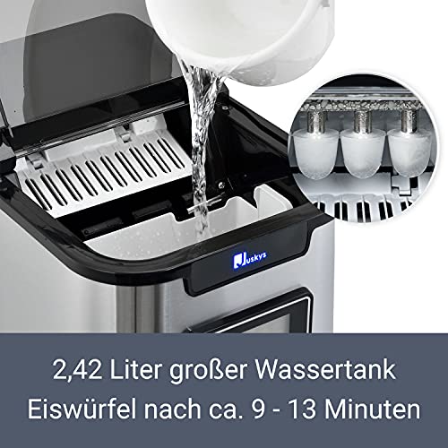 Juskys Eiswürfelmaschine MIM242L — 3 Eiswürfel Größen einstellbar, Timer Funktion und automatische Selbstreinigung… – Bild 5